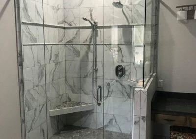 Glass door for shower