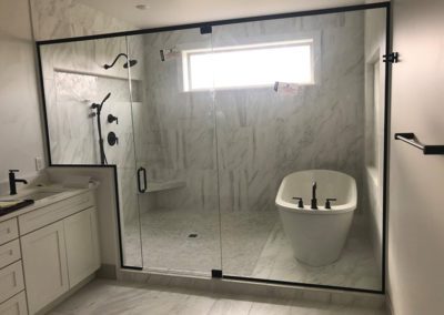 elegant tub and shower