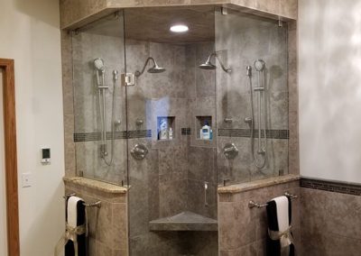 Corner shower remodel
