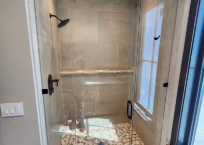 Beautiful new shower glass