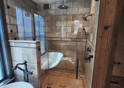 Beautiful new shower glass