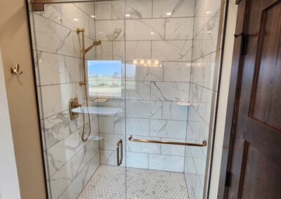 Beautiful new shower glass