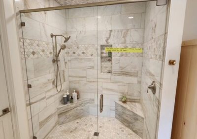 Beautiful new shower glass