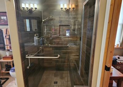 Two panel shower